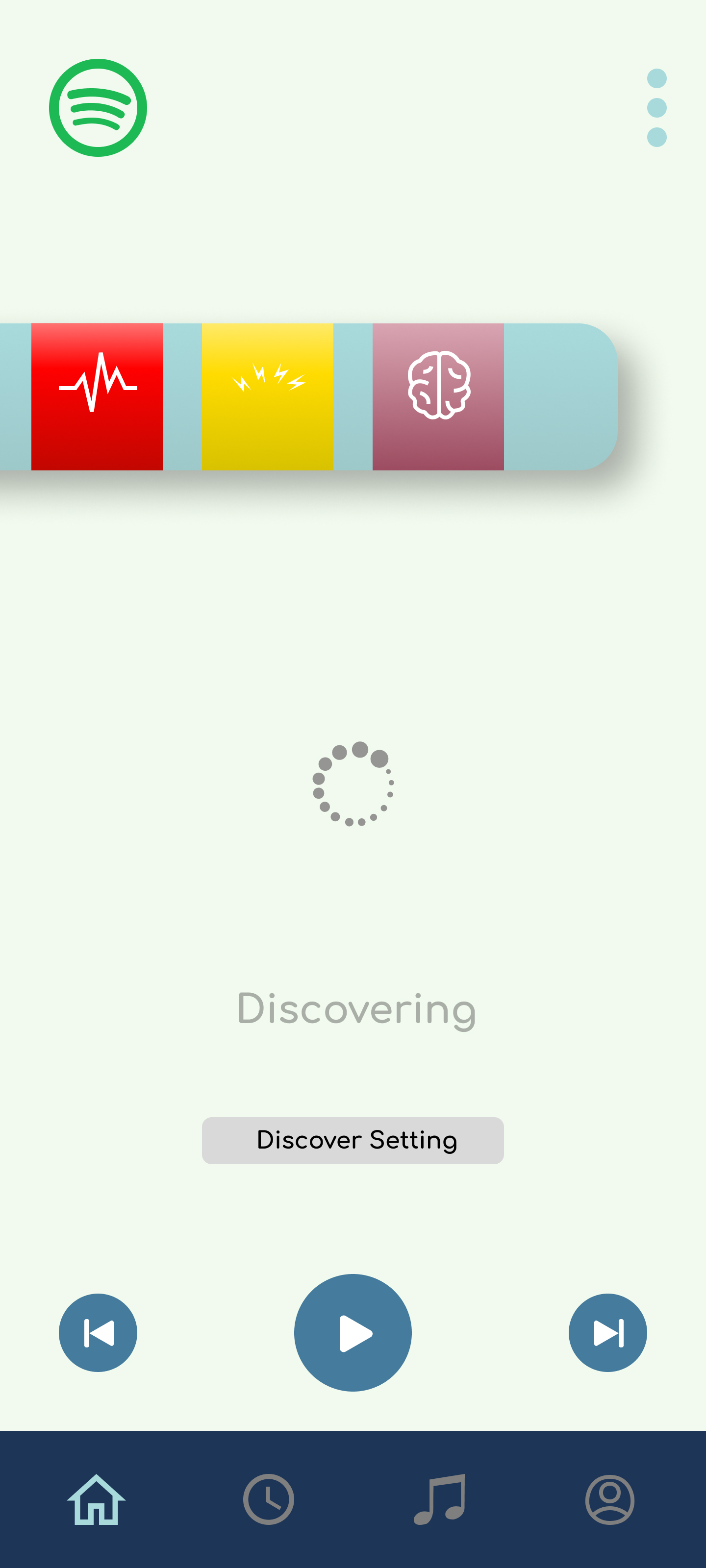 Mobile discovery flow loading state