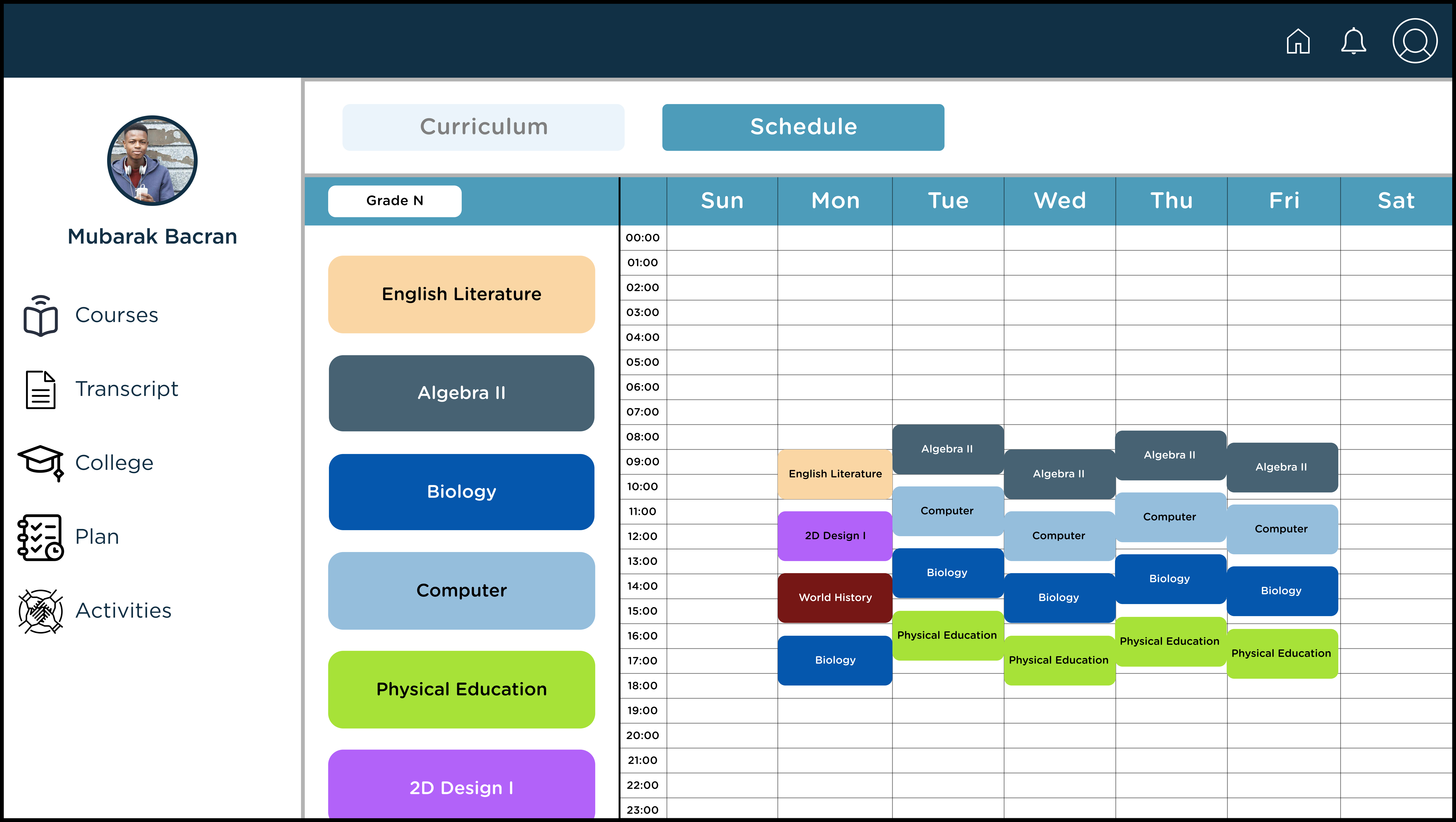 Student Task View: Daily Planning Layer